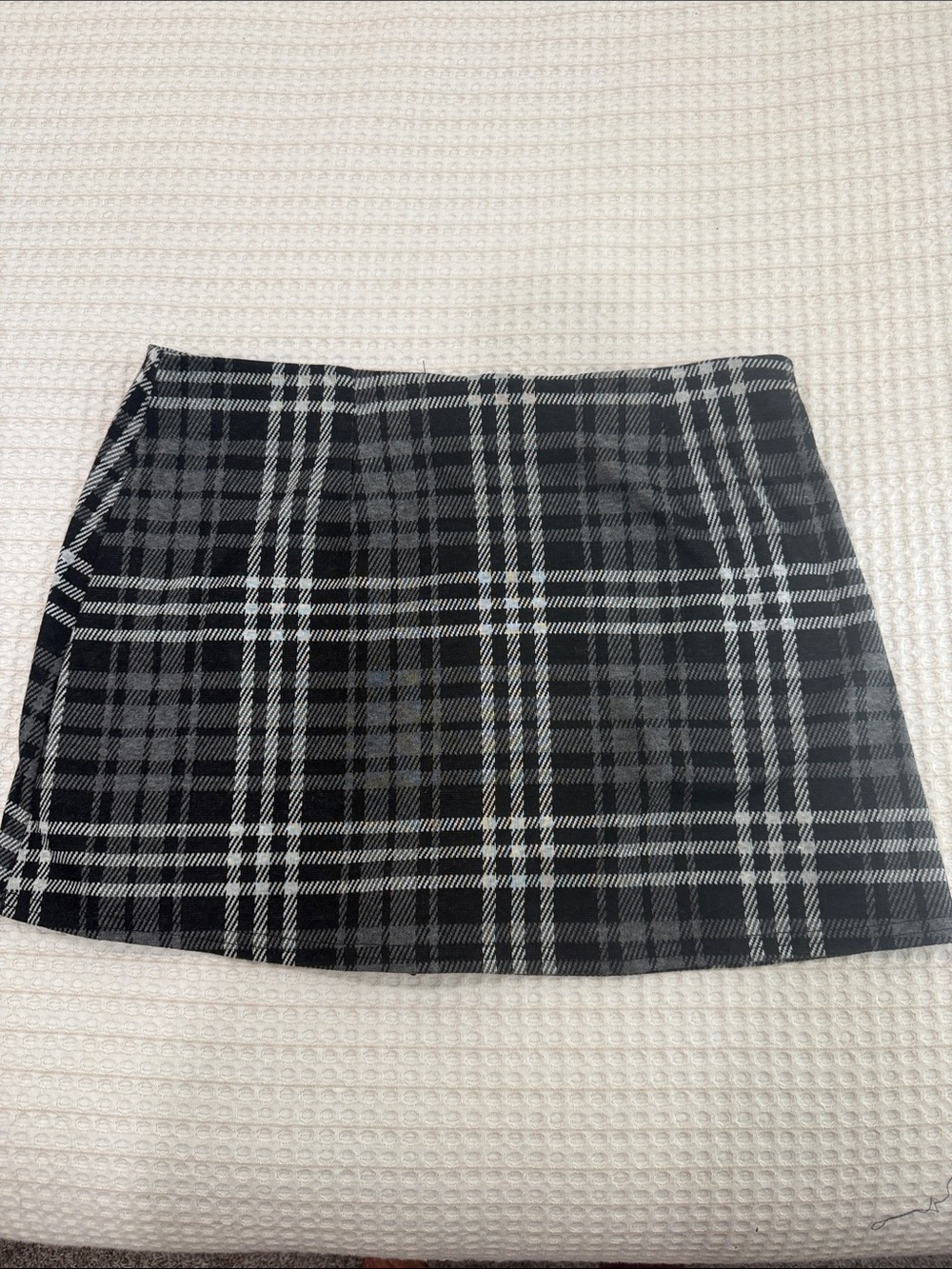American Eagle Outfitters Black and White Plaid Mini Skirt